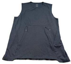 On Running Run On Clouds Training Tank Men’s XXL Black Sleeveless Zip Pocket